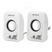 SENICC SN-463 Digital Speaker for Computer - White (Pair / 3.5mm)