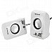 SENICC SN-463 Digital Speaker for Computer - White (Pair / 3.5mm) SENICC SN-463 Digital Speaker for Computer - White (Pair / 3.5mm)