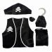 Non-Woven Fabric Children's Pirate Clothing for Halloween Costume Party - Black Non-Woven Fabric Children's Pirate Clothing for Halloween Costume Party - Black