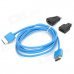 1080P 3-in-1 HDMI Male to Male Connection Cable w/ Mini HDMI & Micro HDMI Adapters - Blue + Black 1080P 3-in-1 HDMI Male to Male Connection Cable w/ Mini HDMI & Micro HDMI Adapters - Blue + Black