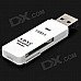 Mini Portable High Speed USB 3.0 to TF / Micro SDSlot Card Reader - White (128GB Max.) Mini Portable High Speed USB 3.0 to TF / Micro SDSlot Card Reader - White (128GB Max.)