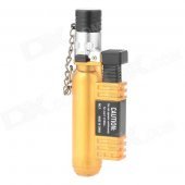 AOMAI AM-136 Windproof Butane Gas Jet Lighter - Golden Yellow + Silver