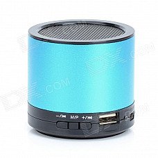 HS-X2 Rechargeable Aluminum Alloy Media Player Speaker w/ USB 2.0 / TF / FM - Blue + Black