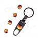 Germany Flag Replacement Aluminum Alloy Car Tire Valve Caps + Key Ring Set - Black (4 PCS) Germany Flag Replacement Aluminum Alloy Car Tire Valve Caps + Key Ring Set - Black (4 PCS)