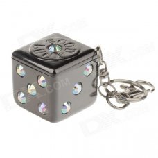 Keychain Portable Stainless Steel Shining Rhinestone Dice Style Rotary Top Ashtray - Grey Keychain Portable Stainless Steel Shining Rhinestone Dice Style Rotary Top Ashtray - Grey