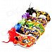 W298 Half-face Crew-cut Flower Decorated Mask for Costume Party / Halloween / Ball (5 PCS)