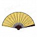 10.7'' Chinese Folding Fan / Art Fan Riverside Scene at Qingming Festival - Brown + Yellow