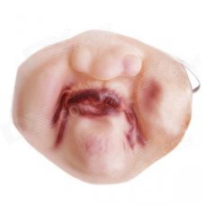 PDMF-BLX8 Scary Human Skin Masks for Halloween Cosplay - Beige PDMF-BLX8 Scary Human Skin Masks for Halloween Cosplay - Beige