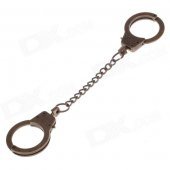 Creative Double Loop Handcuffs Style Zinc Alloy Keychain - Copper