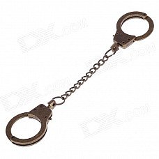 Creative Double Loop Handcuffs Style Zinc Alloy Keychain - Copper