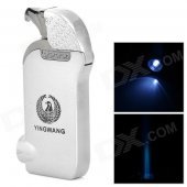 YINGWANG Stylish Eagle Head Refillable Butane Gas Windproof Jet Lighter w/ LED - Silver (1 x AG3)