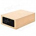 Qi Wireless Charging Bluetooth V2.1 Music Speaker - Wood Color + Black Qi Wireless Charging Bluetooth V2.1 Music Speaker - Wood Color + Black