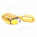 186 Stylish Windproof Butane Gas Jet Lighter w/ Pop Open Lid - Yellow