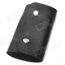 PU Leather Car Key Holder Case Bag - Black + Silver PU Leather Car Key Holder Case Bag - Black + Silver