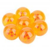 LZQ45 Three-Dimensional Star Crystal Acrylic Balls Set - Orange (7 PCS)