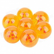 LZQ45 Three-Dimensional Star Crystal Acrylic Balls Set - Orange (7 PCS) LZQ45 Three-Dimensional Star Crystal Acrylic Balls Set - Orange (7 PCS)