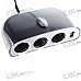 1-to-3 Cigarette Lighter Power Spliter with USB Output (Black)