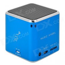 Music Angel Portable Rechargeable Media Player 2-Channel Speaker w/ TF - Blue + Silver + Black Music Angel Portable Rechargeable Media Player 2-Channel Speaker w/ TF - Blue + Silver + Black