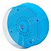 Water Resistant Silicone Bluetooth v3.0 + EDR 2-Channel Speaker w/ Suction Cup - Blue + Grey