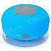 Water Resistant Silicone Bluetooth v3.0 + EDR 2-Channel Speaker w/ Suction Cup - Blue + Grey