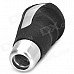Universal Car Cow Leather + Aluminum Alloy Shift Gear Knob - Black + Silver Universal Car Cow Leather + Aluminum Alloy Shift Gear Knob - Black + Silver