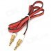 JJBY 3.5mm Male to Male Aux Car Audio Flat Cable - Red + Black JJBY 3.5mm Male to Male Aux Car Audio Flat Cable - Red + Black