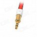 JJBY 3.5mm Male to Male Aux Car Audio Flat Cable - Red + Black JJBY 3.5mm Male to Male Aux Car Audio Flat Cable - Red + Black