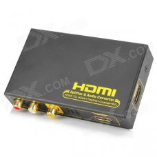 HDMI Splitter / Digital Audio Converter / Analog Audio Decoder - Black + Yellow (1-In / 2-Out) HDMI Splitter / Digital Audio Converter / Analog Audio Decoder - Black + Yellow (1-In / 2-Out)