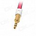 JJBY 3.5mm Male to Male Aux Car Audio Flat Cable - Deep Pink + Black JJBY 3.5mm Male to Male Aux Car Audio Flat Cable - Deep Pink + Black