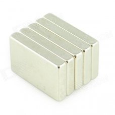 30 x 20 x 5mm NdFeB Neodymium Magnet DIY Set - Silver (5 PCS) 30 x 20 x 5mm NdFeB Neodymium Magnet DIY Set - Silver (5 PCS)
