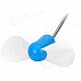 HW-901 Bending Snake Tube 360 Degree Rotational USB Powered 2-Blade Fan - Blue + White + Silver HW-901 Bending Snake Tube 360 Degree Rotational USB Powered 2-Blade Fan - Blue + White + Silver