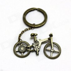 Retro Bicycle Style Zinc Alloy Keychain - Bronze