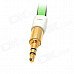 JJBY 3.5mm Male to Male Aux Car Audio Flat Cable - Green + Black JJBY 3.5mm Male to Male Aux Car Audio Flat Cable - Green + Black