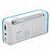 NOGO R808 Portable 1.2" LCD FM / AM Radio / MP3 Player w/ Micro USB / 3.5mm / TF - White + Blue NOGO R808 Portable 1.2" LCD FM / AM Radio / MP3 Player w/ Micro USB / 3.5mm / TF - White + Blue