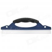 Convenient Plastic + Rubber Ice Scraper Shovel w/ Grip for Car - Black + White + Deep Blue