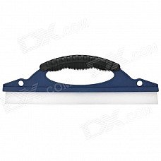 Convenient Plastic + Rubber Ice Scraper Shovel w/ Grip for Car - Black + White + Deep Blue