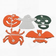 Halloween Paper Garland Set - Orange + Green + White Halloween Paper Garland Set - Orange + Green + White