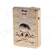 SHAYU Aluminum Alloy Skull USB Rechargeable Lighter - Gold + Red (5V)