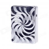 SHAYU Aluminum Alloy Vortex Pattern USB Rechargeable Lighter - Silver (5V)