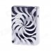 SHAYU Aluminum Alloy Vortex Pattern USB Rechargeable Lighter - Silver (5V)