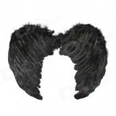 Halloween Kids Cosplay Fallen Angel Wings - Black