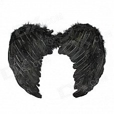 Halloween Kids Cosplay Fallen Angel Wings - Black