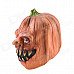 Natural Rubber Pumpkin Mask - Orange + Green