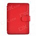 Lichee Pattern Protective PU Leather Case for Amazon Kindle 4 / 5 - Red Lichee Pattern Protective PU Leather Case for Amazon Kindle 4 / 5 - Red