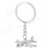 M-050 Civil Aircraft Shaped Zinc Alloy Keychain - Silver