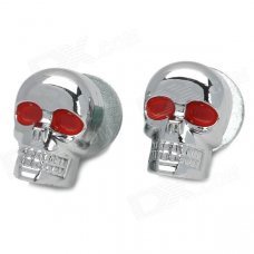 Stylish Skull Style Decorated DIY Screw for Harley Motorcycle - Silver + Red (2 PCS) Stylish Skull Style Decorated DIY Screw for Harley Motorcycle - Silver + Red (2 PCS)