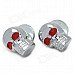 Stylish Skull Style Decorated DIY Screw for Harley Motorcycle - Silver + Red (2 PCS) Stylish Skull Style Decorated DIY Screw for Harley Motorcycle - Silver + Red (2 PCS)