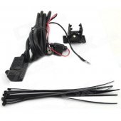 Waterproof Cars / Motorcycle USB Phone / Navigation Car Charger Power Supply System - Black