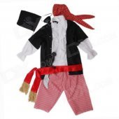 YF-12 Stylish Cool Cosplay Children Pirate Clothes for Halloween Costume Party - Multicolored