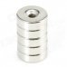 Round Hole NdFeB Magnets - Silver (5 PCS)